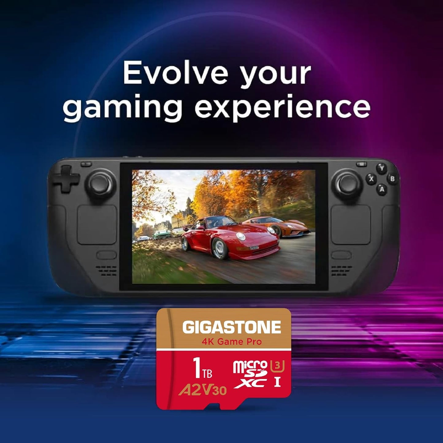 [5-Yrs Free Data Recovery] GIGASTONE 1TB Micro SD Card, 4K Game Pro, MicroSDXC Memory Card for Nintendo-Switch 1, GoPro, Action Camera, DJI, UHD Video, R/W up to 150/130 MB/s, UHS-I U3 A2 V30 C10