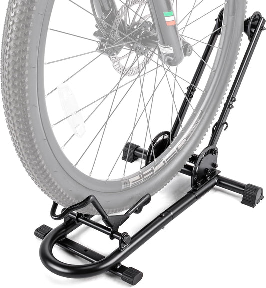 Indoor Bike Floor Stand - Bike Stand Rack for Garage/Home - Bike Storage Bicycle Parking Rack Fit 26”-29” Mountain Road Bikes