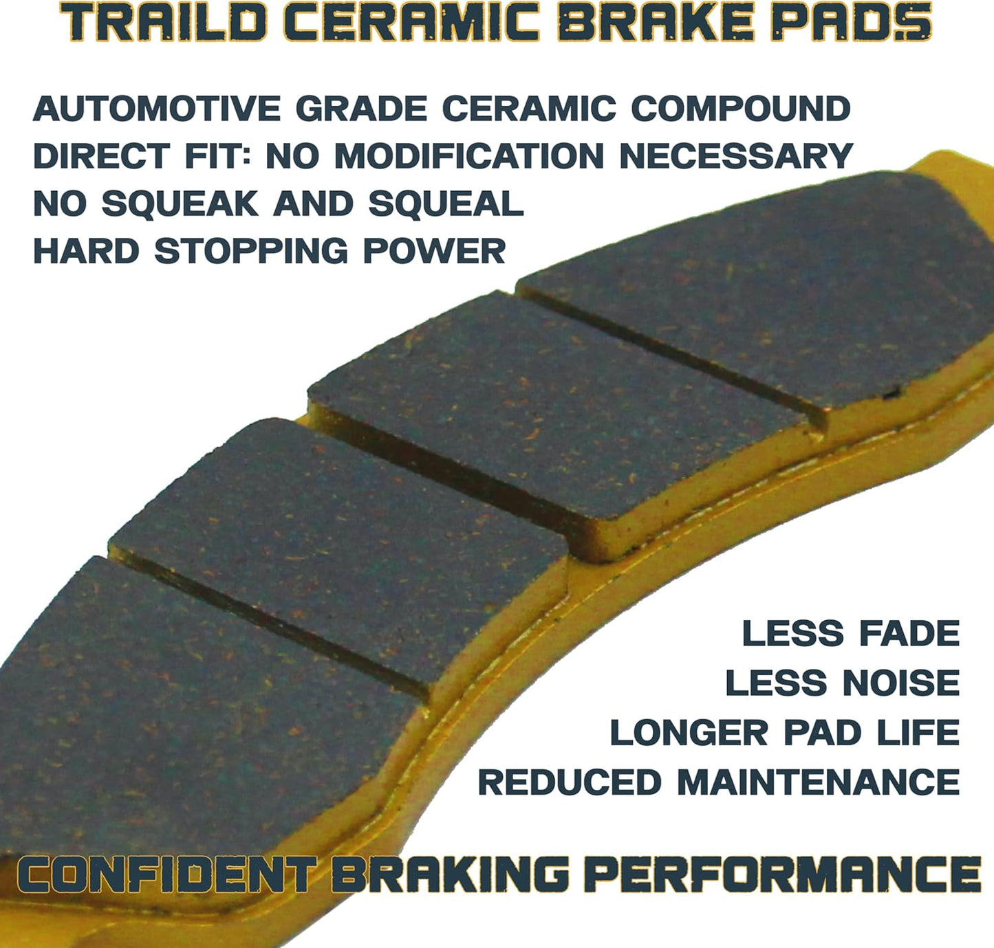 Extra Thick Ceramic Brake Pad Set fits Kawasaki KRX/KRX4 1000 2020-2025 Front & Rear (Extra Thick)
