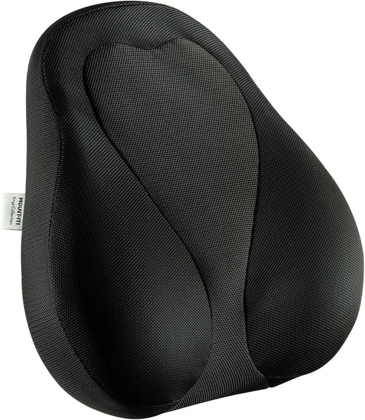 Mount-It! Office Chair Cushion, Lumbar Support Pillow for Office Chair, Back Support for Work, Office, Gaming with Memory Foam Filling for Back Pain Relief, Improve Posture, Black with Washable Cover