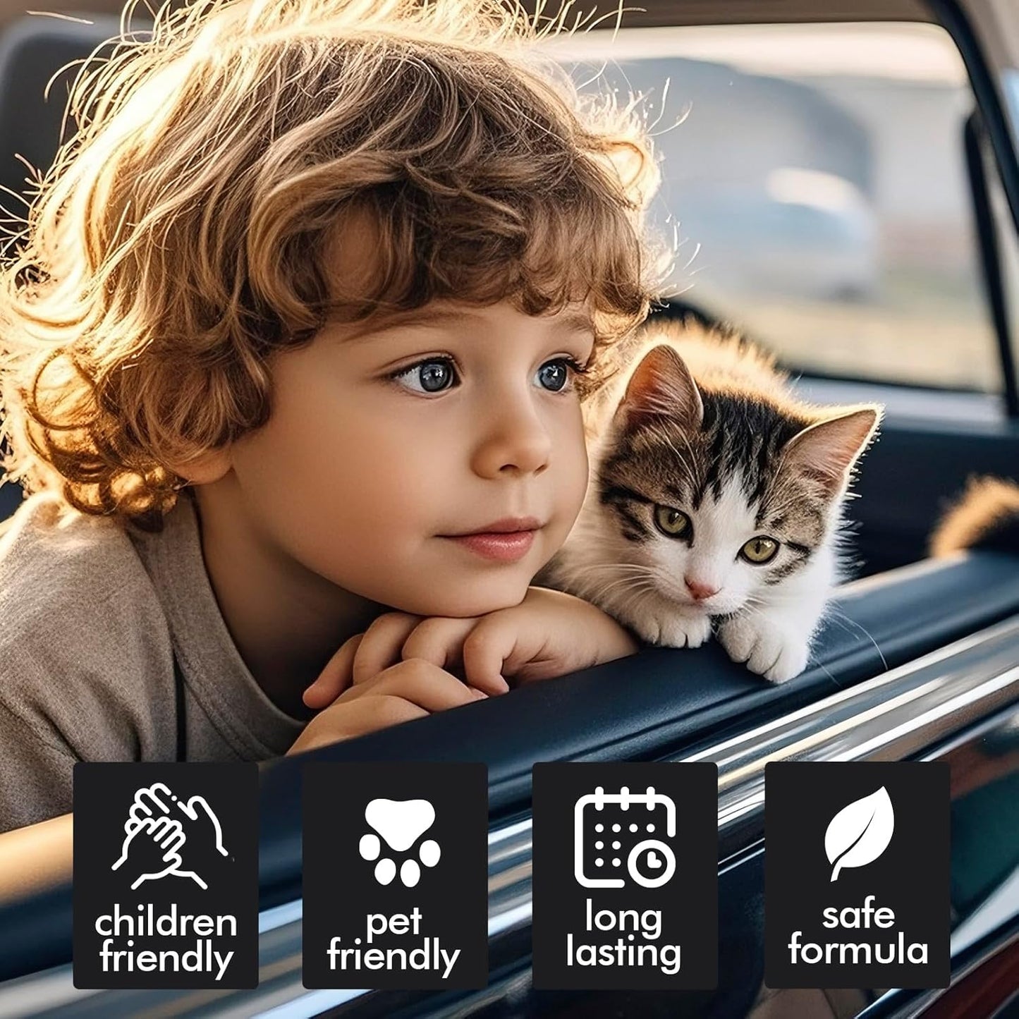 Car Air Freshener Vent Clips, Peach Scent, 6 Pack, Long Lasting Scent Up to 180 Days, Car Fresheners for Women, Car Vent Clip for Men