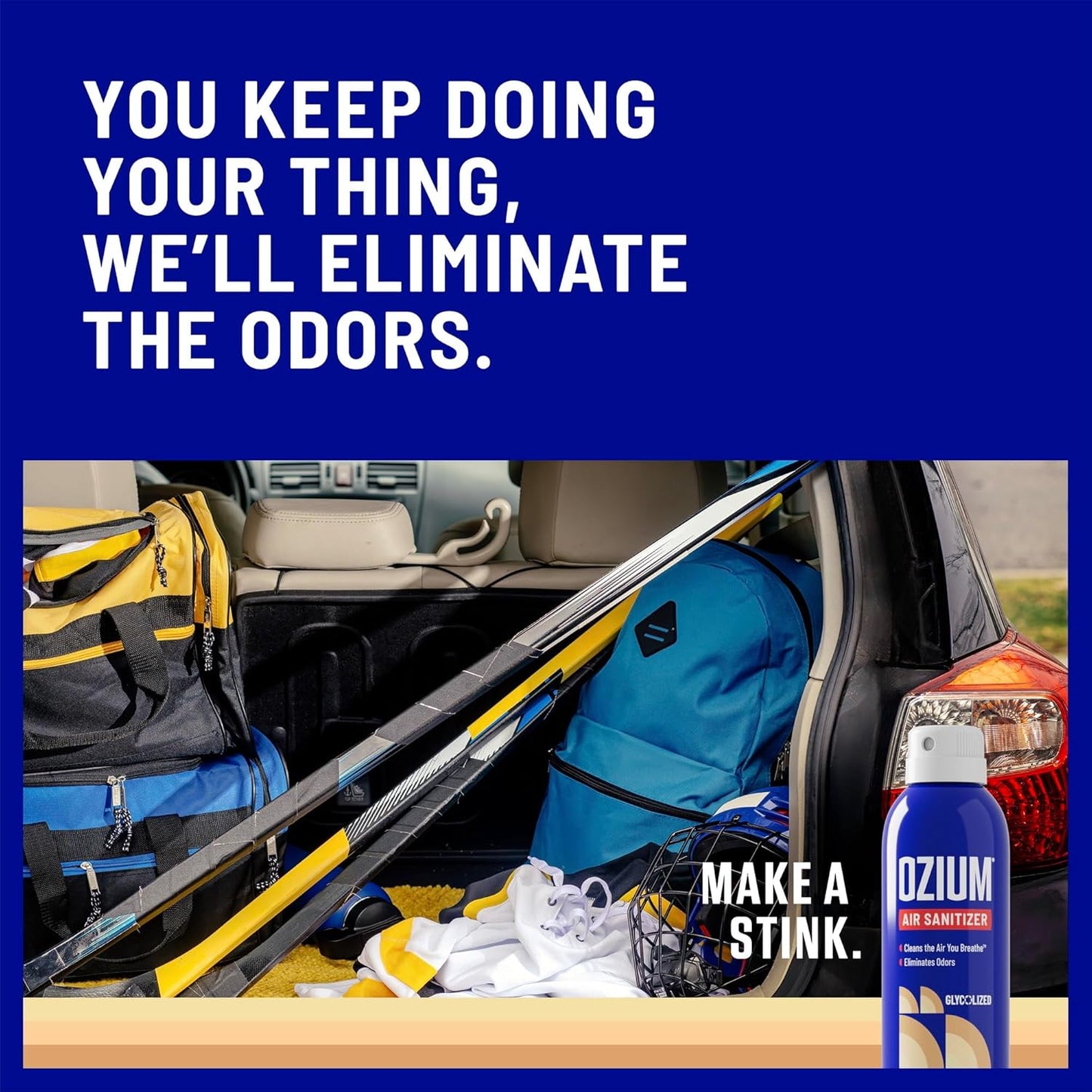 Ozium 3.5 Oz. Air Sanitizer & Odor Eliminator for Homes, Cars, Offices and More, Vanilla Scent, 4 Pack