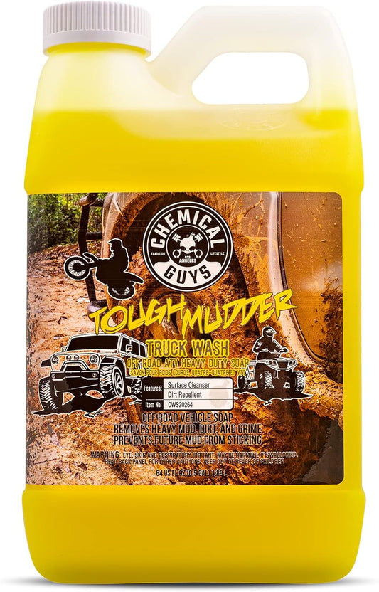 Chemical Guys CWS202 Tough Mudder Foaming Truck, Off Road and ATV and RV Heavy Duty Wash Soap, (Works with Foam Cannons, Foam Guns or Bucket Washes), 128 fl oz (1 Gallon), Lemon Scent